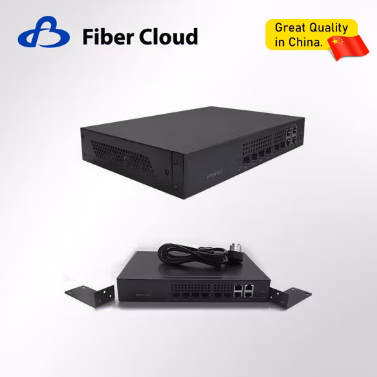 Maximales Aufteilungsverhältnis 1: 64 Epon Olt 4 Ports mit SFP-Modul